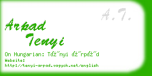 arpad tenyi business card